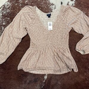 Daytrip Beige Floral Blouse